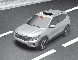 Kia Seltos High Beam Assist front view camera location
