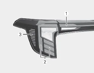 Kia Seltos rear LED tail stop and side marker lamp replacement notice