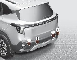 Kia Seltos SCC front view camera and front radar detecting sensor locations