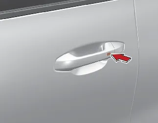 Kia Seltos smart key unlocking button type door handle